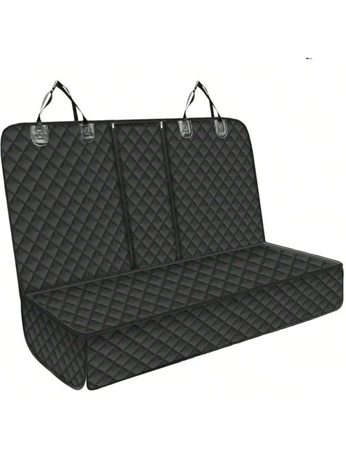 Quilted waterproof back seat cover with headrest straps