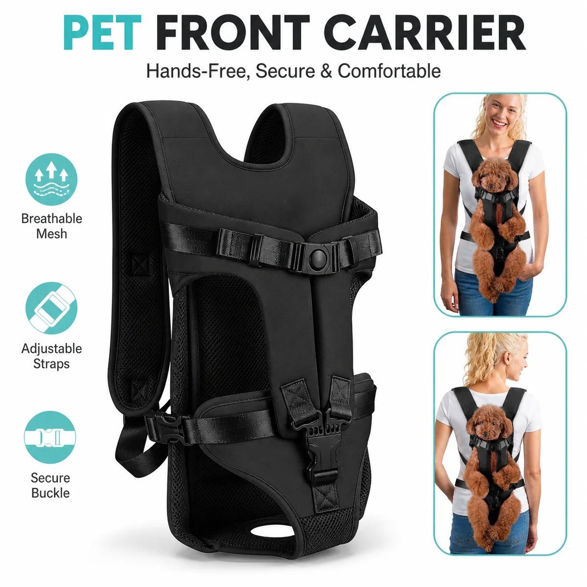 Snootzoo hands-free front dog carrier