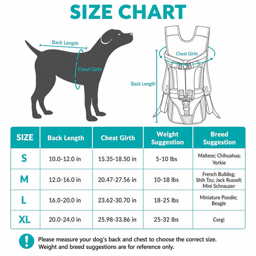 Snootzoo hands-free front dog carrier