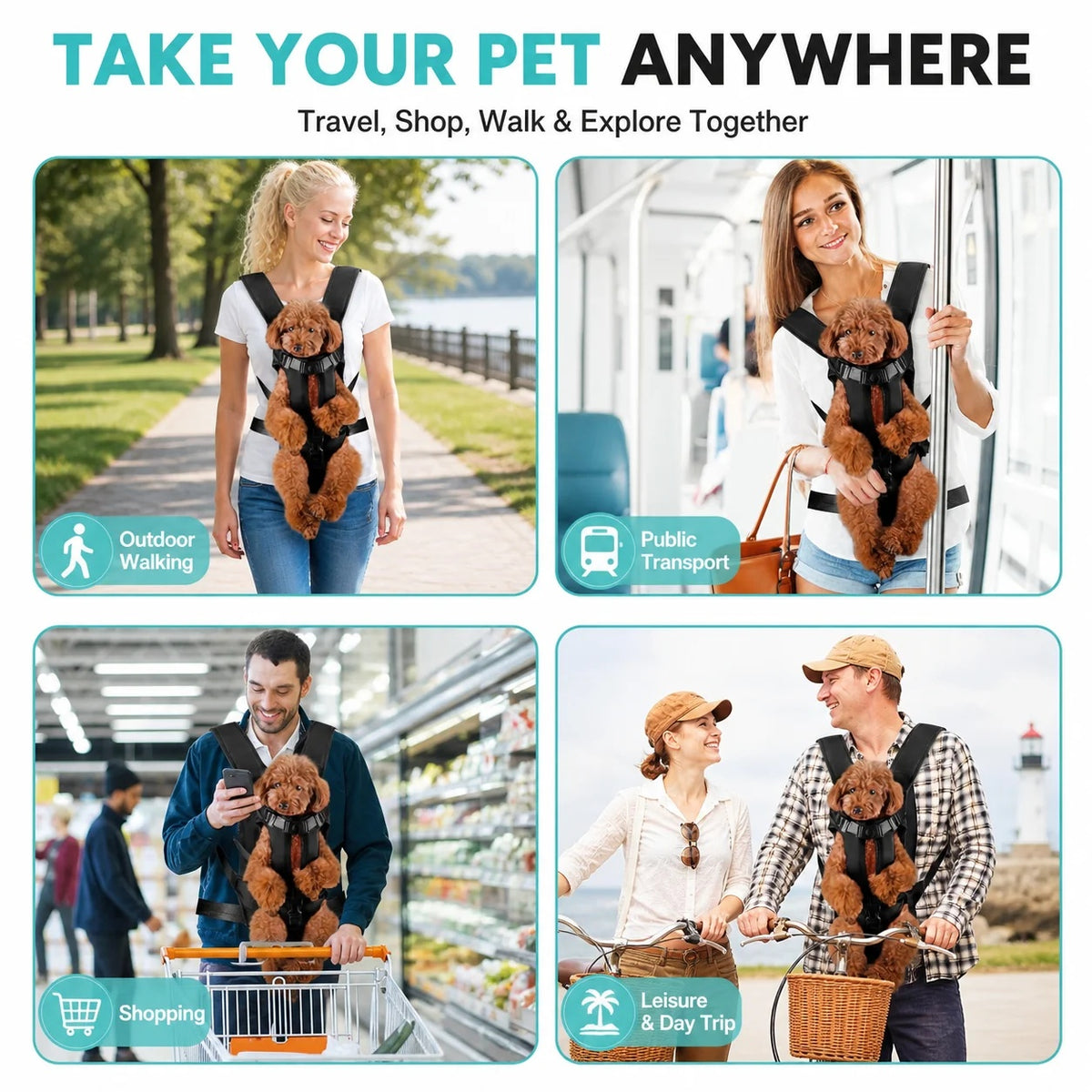 Snootzoo hands-free front dog carrier